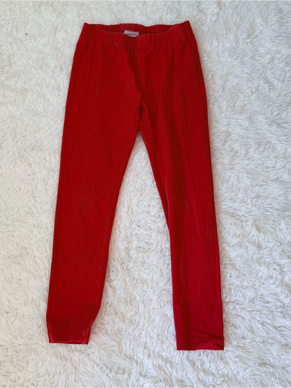 Hanna Andersson girls Red Cotton Leggings size 6/7